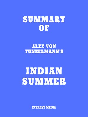 cover image of Summary of Alex Von Tunzelmann's Indian Summer
